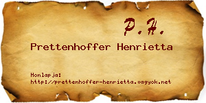 Prettenhoffer Henrietta névjegykártya